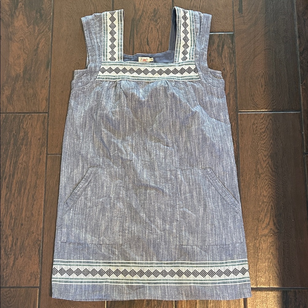 Faherty Indigo and Ivory Casual Dress